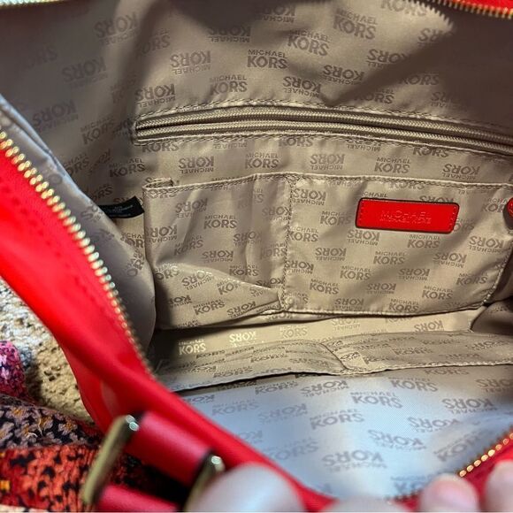 Michael Kors Ariana Large Red Tote. MSRP $280 Great Condition!! - Picture 7 of 9